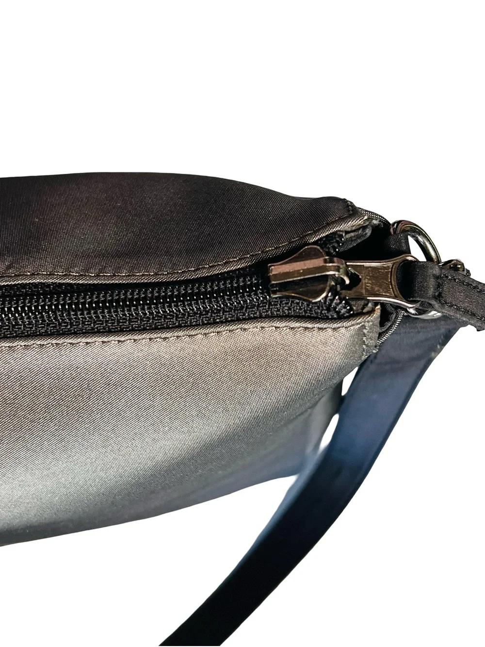 Espirit Vintage 90s Silver Reversible Shoulder Bag Convertible Hobo Slouchy